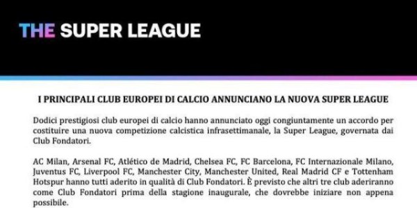 Xingkong-【早报】瓜分100亿奖金！12家豪门造反组建欧超联！